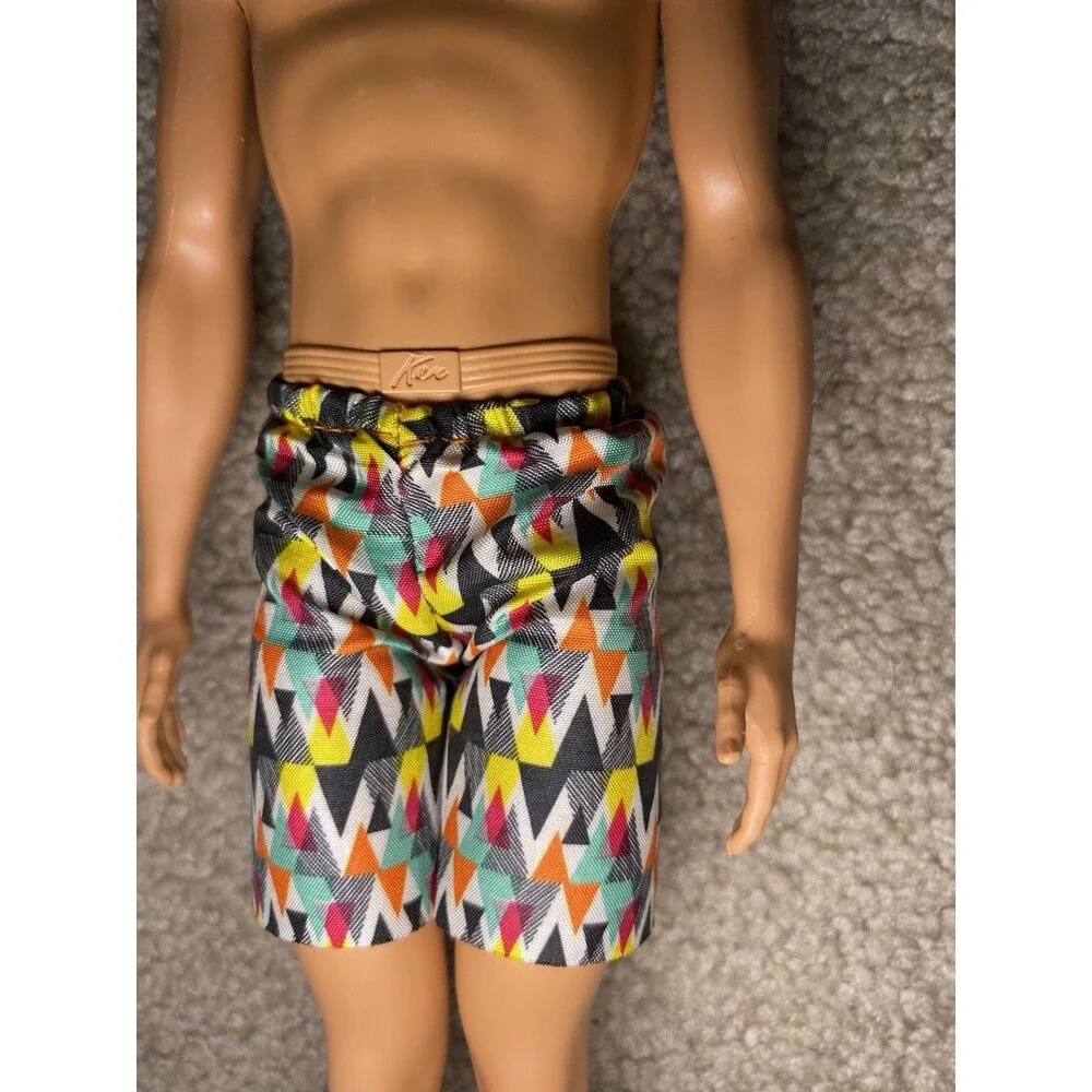 2016 Mattel Ken Fashionistas Doll Blonde Hair Geometric Trunks 12